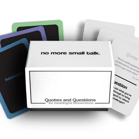 NO MORE SMALL TALK - Quotes & Questions for Meaningful Connections - Conversation Card Game