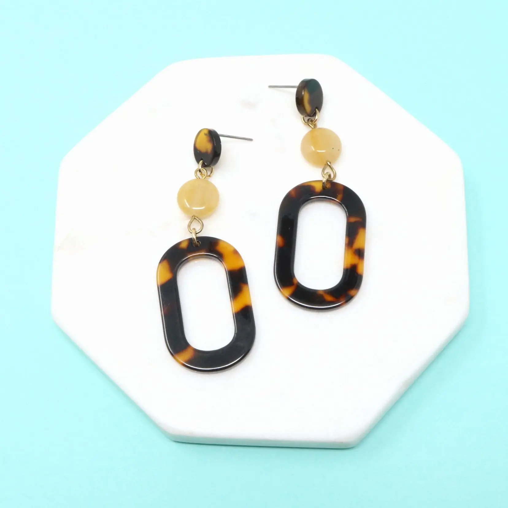 Geometric Tortoise Earring
