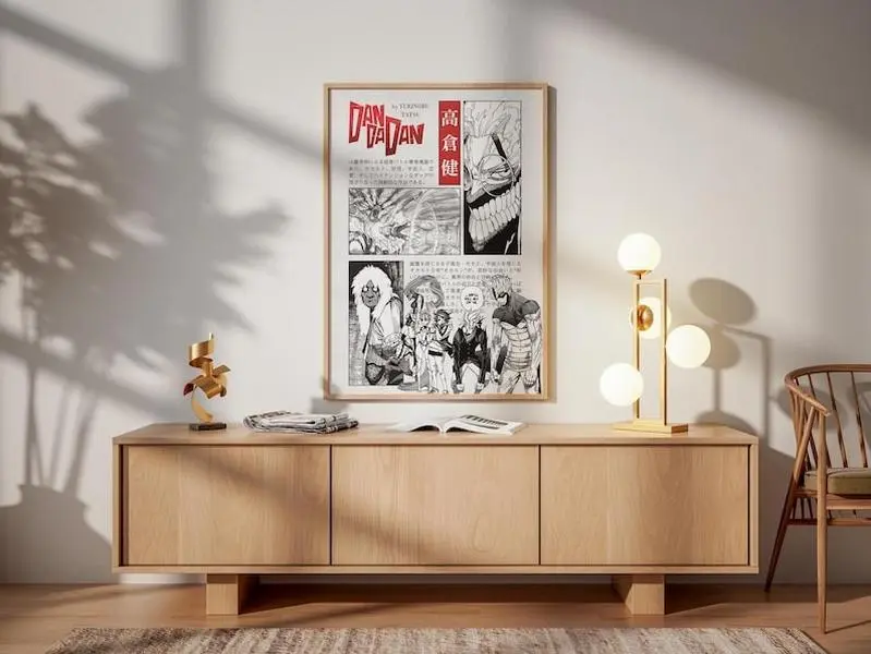 Dandadan Manga Poster, Retro Black & White Anime Print, Ken Takakura Artwork, Japanese Anime Style, Gift For Fans