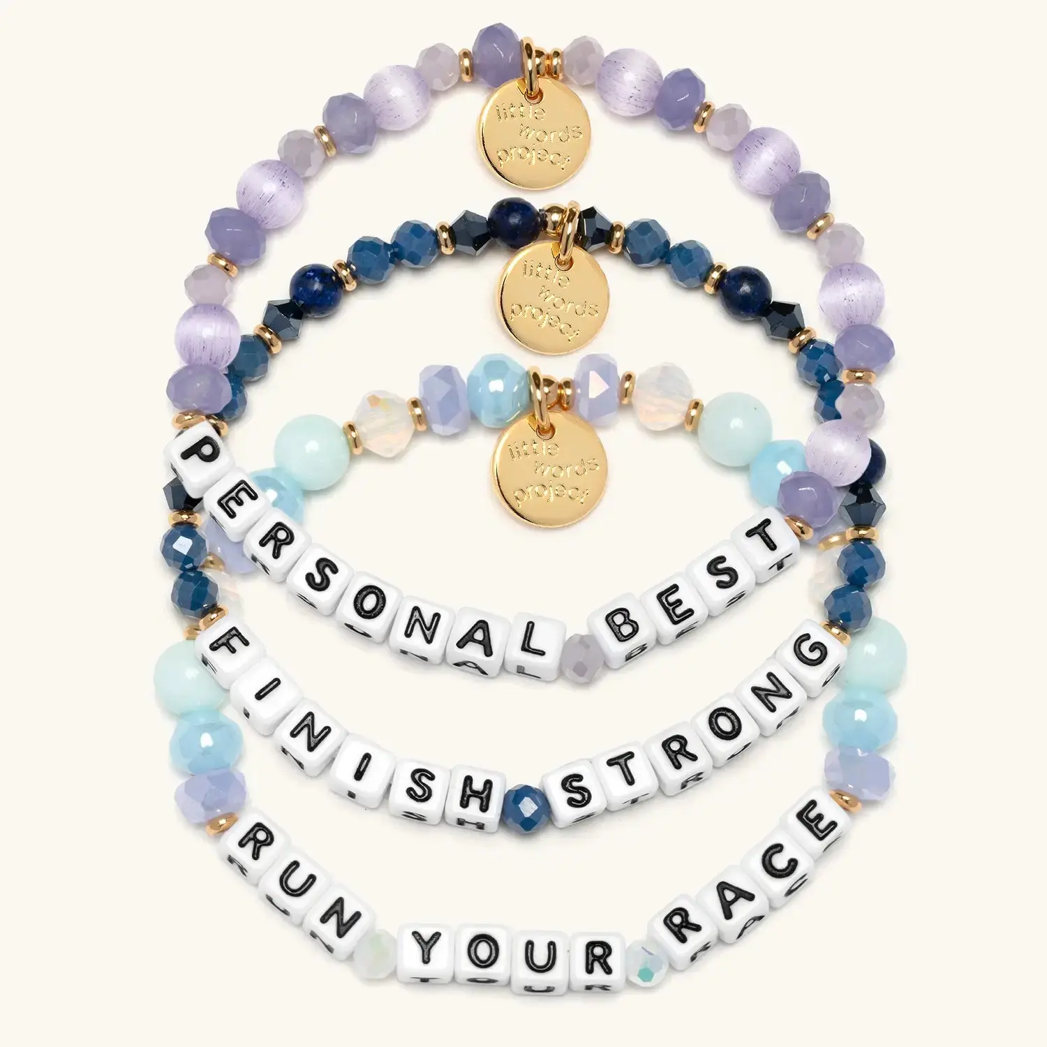 Little Words Project - Running on Kindness - Beaded Bracelets and Bracelet Set - Trackable Kindness Bracelets - Run Your Own Race