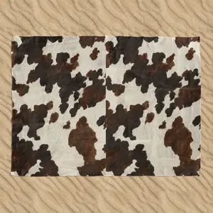 Sand-proof Beach Blanket - Camo COW PRINT, 59" x 79", Durable & Portable for Summer Trips, Picnic, Camping