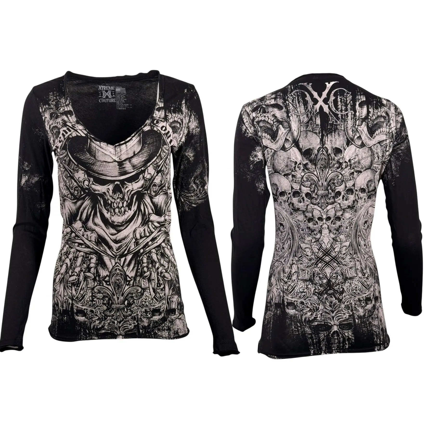 Xtreme Couture by Affliction Women's Cotton Printed Graphic T-Shirt, Stylish Women's Wear Streetwear Top for Everyday Casual Use