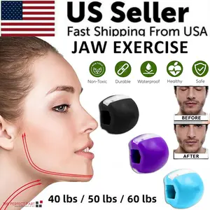 3PCS Jawline Exerciser Mouth Exercise Fitness Ball Neck Face Jaw Trainer Toning 3PCS Jawline Exerciser Mouth Exercise Fitness Ball Neck Face Jaw Trainer Toning