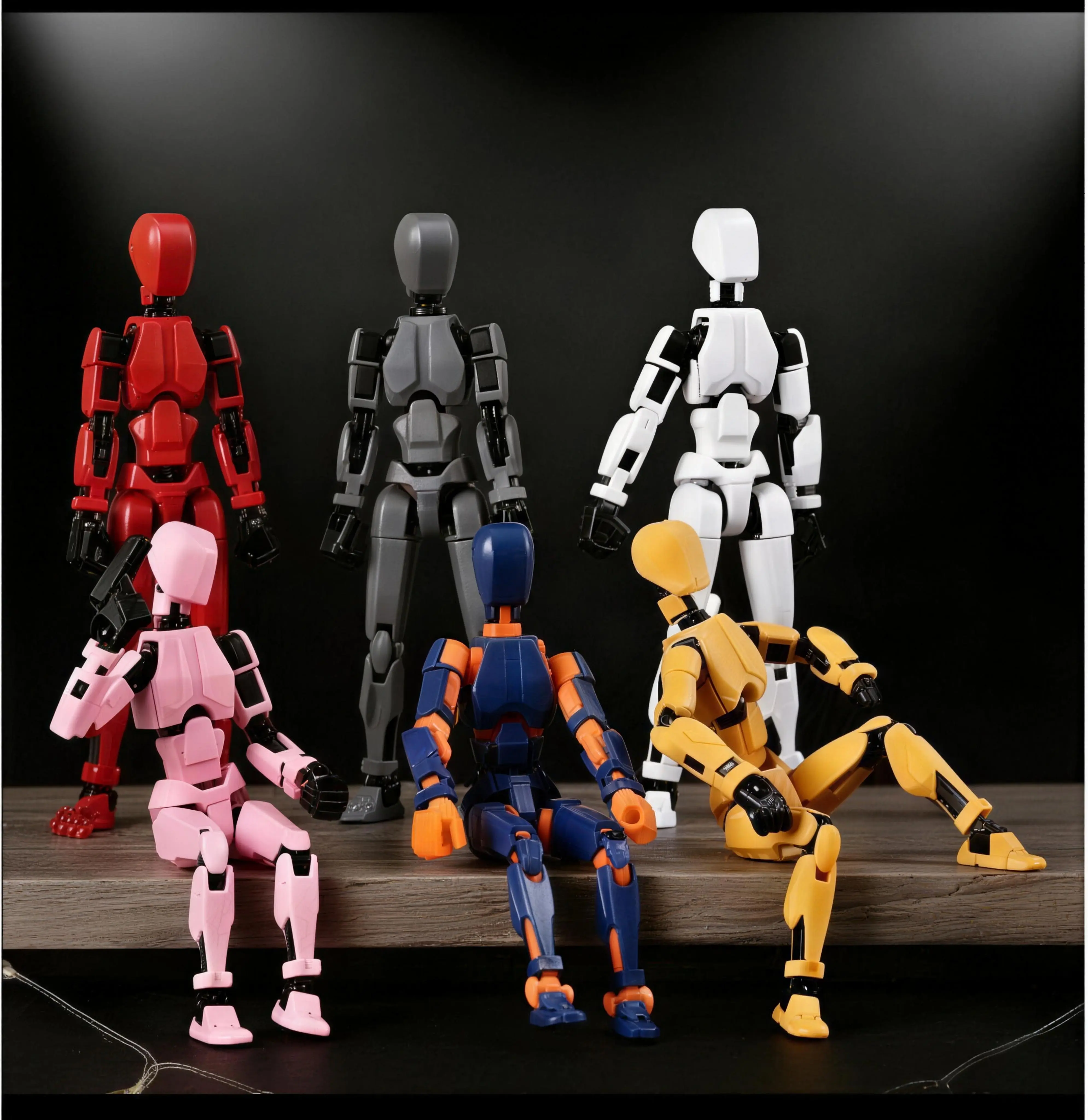 6-Piece DIY Articulated Figure Assembly Set, Movable Joints, Multiple Poses, Collectible Action Toys for Kids, Boosts Focus & Supports Children Development