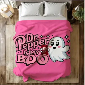 Dr. Pepper Soft Flannel Throw Blanket - Cozy & Warm For Couch, Bed, Office, And Travel - Perfect Gift For Christmas, Mother's Day, And Holiday Parties