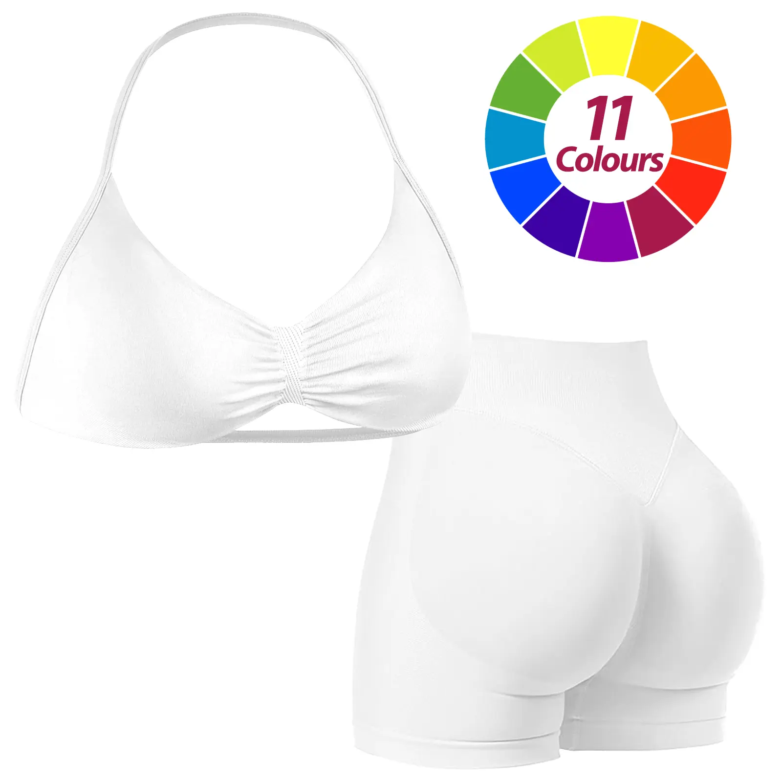 White - Halter Bra Set