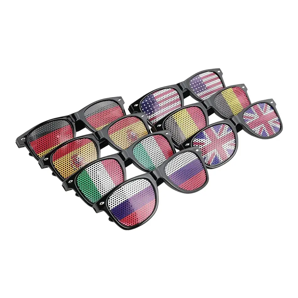 Sport Event Flag Shutter Shades Glasses World Flag Shot Glasses for The Sports Games In Mexico, Italy, Russia,United States