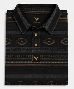 Vexil Brand Polo - Aztec Stripe Black