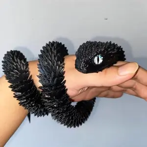 3D Printed Snake Statue, 60cm/23.62 Inch Snake Ornament, Decorative Home Ornament, Halloween or Christmas Gift, Movable Joints, Home & Car Decor, Unique Gamer Gift
