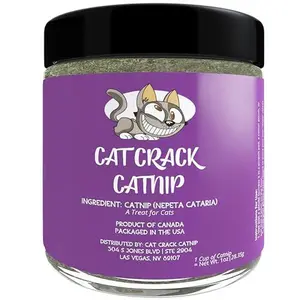Cat Crack Catnip, Zoomie-Inducing Cat Nip Blend, North American Made & 100% Natural, Safe & Non-Addictive Catnip Treats Used to Supplement Cat Nip Toys, Spray, & Accessories (1 Cup)