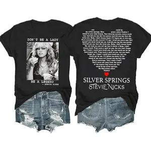 Don't Be A Lady Be A Legend Graphic Tee, I Was Stevie Inspired T-Shirt, Women's Trendy Statement Shirt