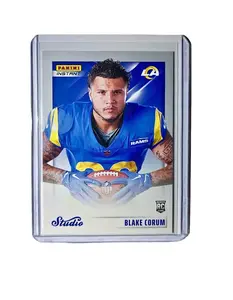 Blake Corum 2024 Panini NFL Studio Rookies #3 Card Los Angeles Rams 1/1672