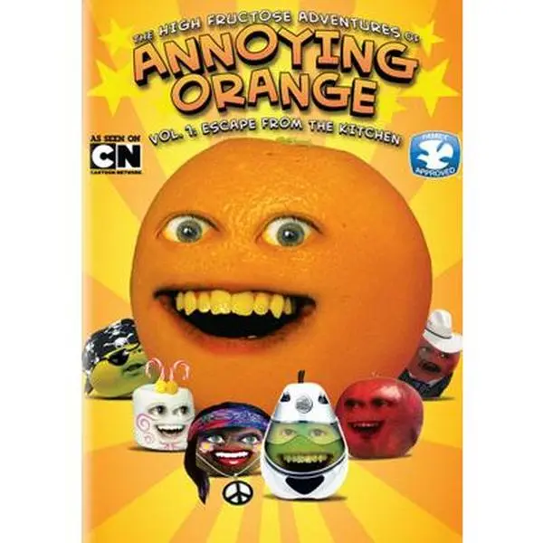 Used The High Fructose Adventures of Annoying Orange: Vol. 1 - Escape from the Kitchen (DVD) for Annoying Orange Fans, Children, English TV Series, Very Good Condition