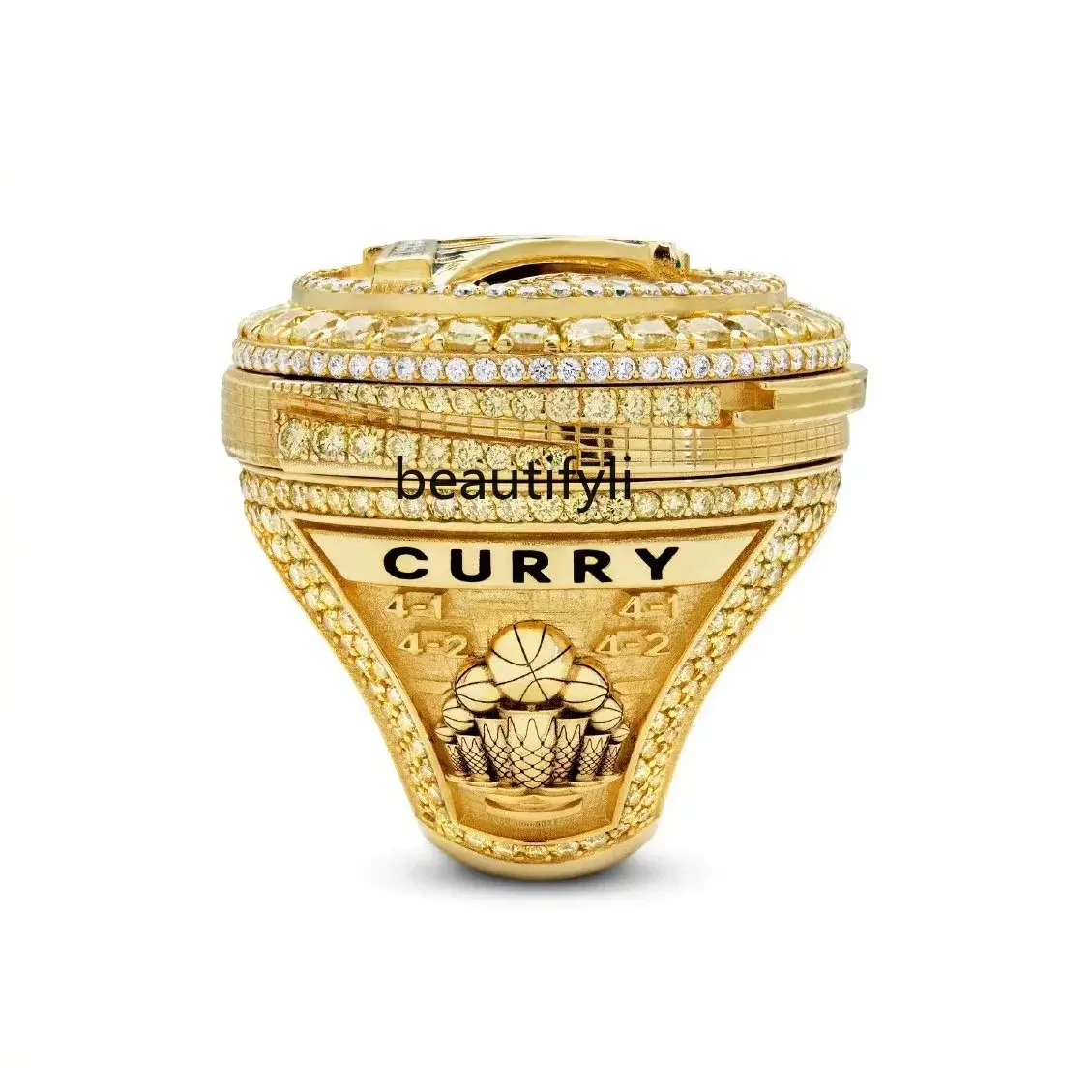 Ring Rotation Transform Fan Collection Souvenir Custom Gold Plated Ring