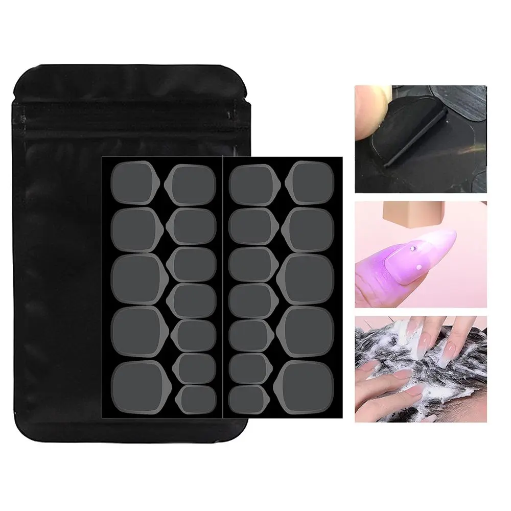5 Sheets Upgraded UV Nail Adhesive Tabs 24 Sizes(120pcs) Nail Sticker for Press on Nails UV Nail Glue Waterproof Sticky Tabs
