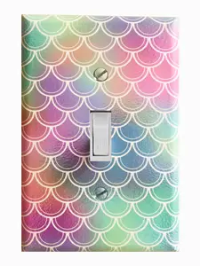 Mermaid Scale Light Switch Cover - Colorful Aquatic Design