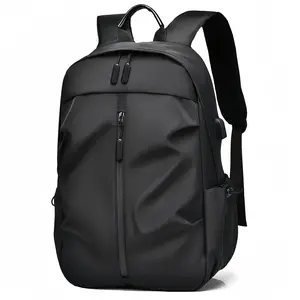 Men's fashionable solid color backpack - lightweight and durable, suitable for sports, travel, and commuting, with laptop compartment