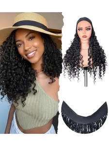 Headband Soft Box Braids, Add Loose curls in the Middle and Ends, More Fluffy and Full Boho Box Braids To Be Worn with a Hat for Women Glueless