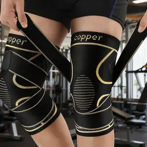 (2 Pack)Copper Knee Braces with Strap for Knee Pain Women and Men, Knee Compression Sleeve for Arthritis, ACL, Meniscus Tear, Joint Pain Relief, Knee Support for Working, Running, Weightlifting Healthcare Tool Leg Supporter Legit