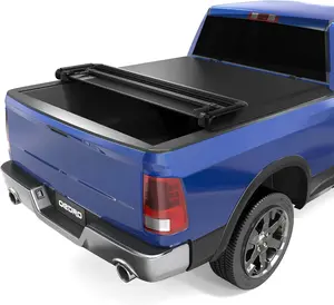 oEdRo Soft Quad Fold Tonneau Cover Four Fold Truck Bed Covers Compatible with 2009-2025 Dodge Ram 1500 (Inclu. Classic & New) 5.6' Bed Without Ram Box