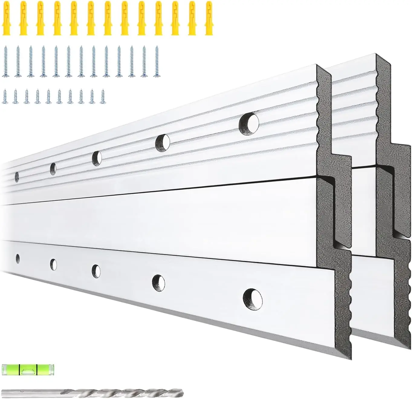 Heavy Mirror Mounting Hardware Mirror Hanger Z Clips 32 Inch 2 Pairs  Cleat  Alloy Mirror Picture Frame Hanging Kit Mirror Brackets for Wall Mounting Heavy Duty 200LB Max Load