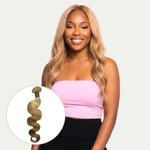 Blonde Body Wave 100% Human Hair Bundles - Pre-Colored - Soft Body Wave Texture, Tangle-Free & Long-Lasting, Sew-In Hair Weave