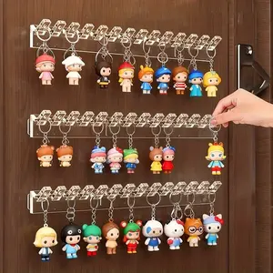 3-Piece Wall-Mounted Transparent Acrylic Jewelry Storage Hooks, Thick Polished Plastic Hanging Hooks for Earrings Rings Bracelets