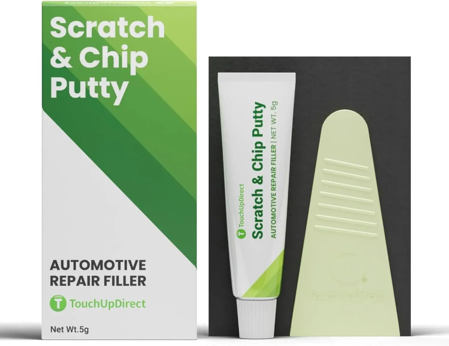 Scratch & Chip Putty  ReadyMixed g Automotive Body Filler Kit for Deep Scratches & Gouges, Complete Chip Repair Kit with Spreader & Sandpaper  No Mixing Required