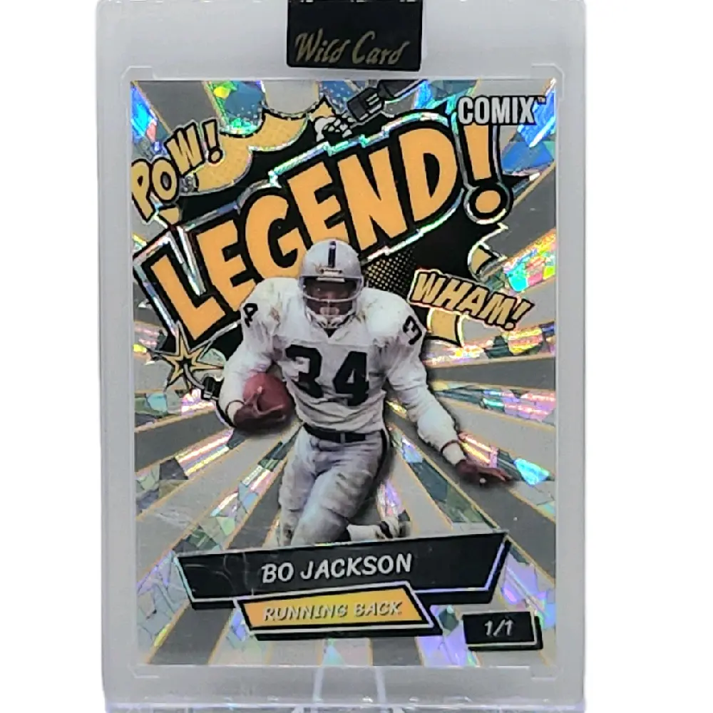 Bo Jackson Oakland Raiders 1/1 Limited Edition 2025 Wild Card Comix  Holographic "Pow Legend Wham!" Card Sealed in Mint Conditions - TikTok Shop