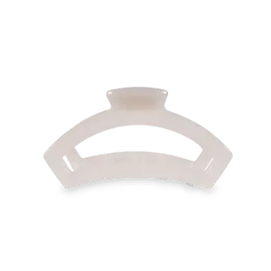 TELETIES - Open Coconut White Small Claw Hair Clip - Versatile Clip for Everyday Use - Nearly Unbreakable - Strong Grip