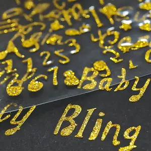 Foil English Alphabet Number Stickers, Cute DIY Craft Decorations for Journals, Phones Cases & Kids' Art Projects