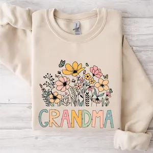 Grandma Wildflower Sweatshirt, Grandma Floral Sweatshirt, Wildflowers Hoodie, Grandma Flower Shirt