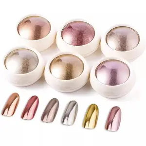 Colorful Y2K Nail Powder, 6 Counts/set Holographic Chameleon Pigment Iridescent Shimmer Nail Art Powder, Nail Art & Nail Polish for Women & Girls