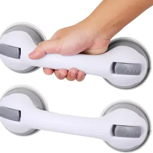 12 Inch Heavy Duty Suction Grab Bars for Bathtub - 2-Pack No Drilling Waterproof Shower Handles for Elderly Safety, Removable Bathroom Handrails Fits Tile/Glass/Plastic, Non-Slip Senior Support