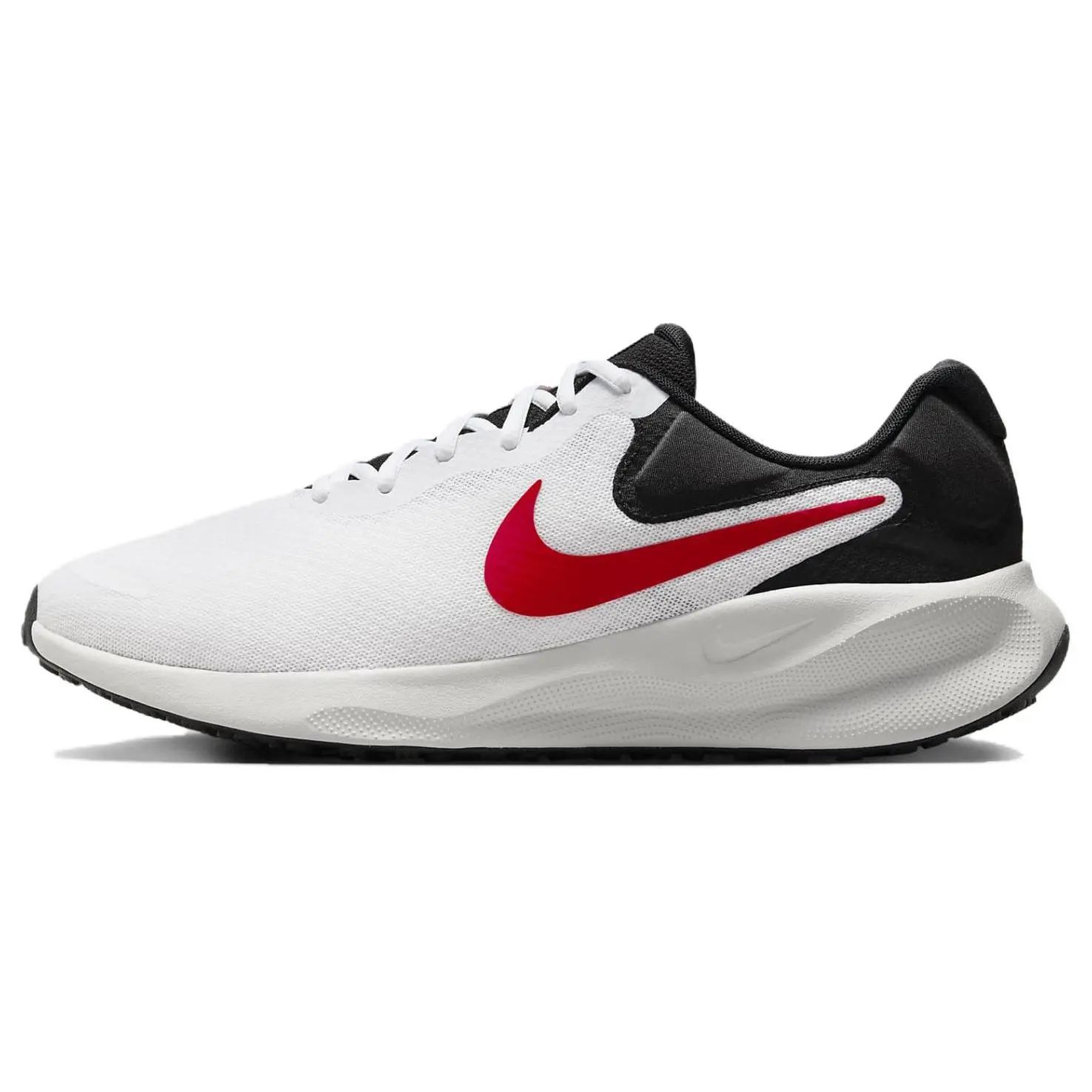 Revolution 7 Casual Sneaker - White, Black, Fire Red Shoe, Men's/Women's Sports Shoes for Walking