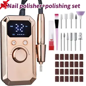 Electric Nail Polisher Set, Gel Nail Grinding Pen, LED Display, 32 Speed Levels, Efficient Power, Long Battery Life, Salon Equipment, Manicure Kit