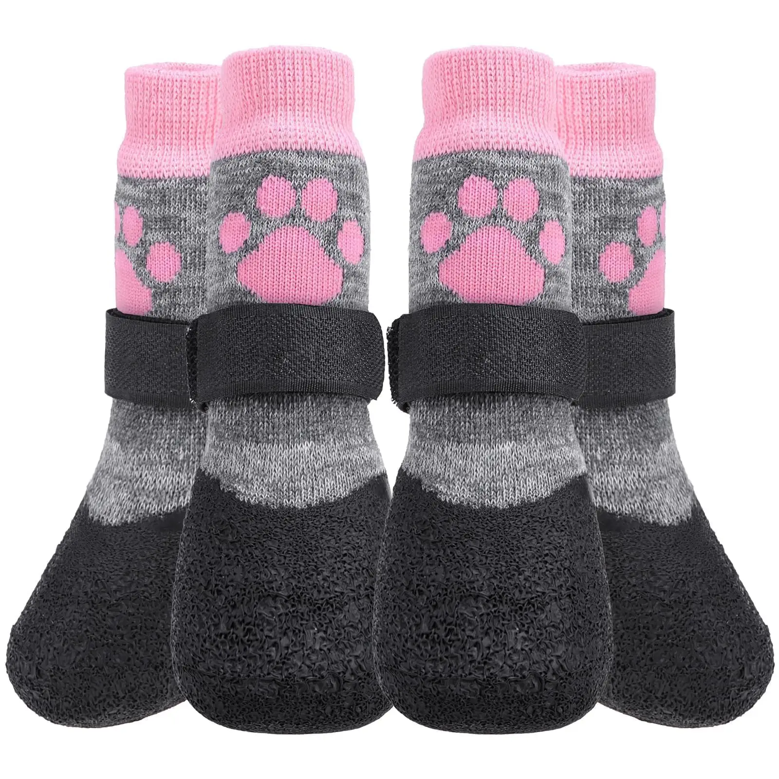 Non-slip Dog Socks, 4 Counts/set Breathable Comfortable Pet Paw Protector, Pet Socks for Small, Medium and Large Dogs, Dog Supplies