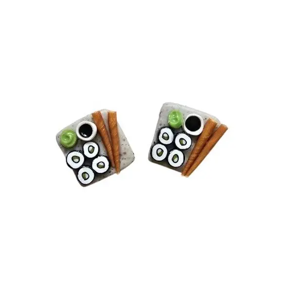 My Turquoise Kitten Miniature Sushi Board Stud Earrings