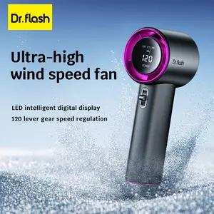 【Dr.Flash】2025 Dr.Flash Ultra-high Speed Portable Adjustable Handheld Turbo Fan  Battery Usb Rechargeable with Digital Display