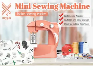 KPCB Tech Mini Sewing Machine for Beginners with 42 PCS Sewing Kit Orange Handheld