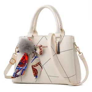 Elegant PU Leather Handbag with Two Handles for Women – Wallet Crossbody Bag with Pendant and Adjustable Shoulder Strap
