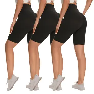 SHOWITTY 3 Pack Biker Shorts for Women(Reg & Plus Size) - 5"/8" High Waist Tummy Control Shorts for Workout