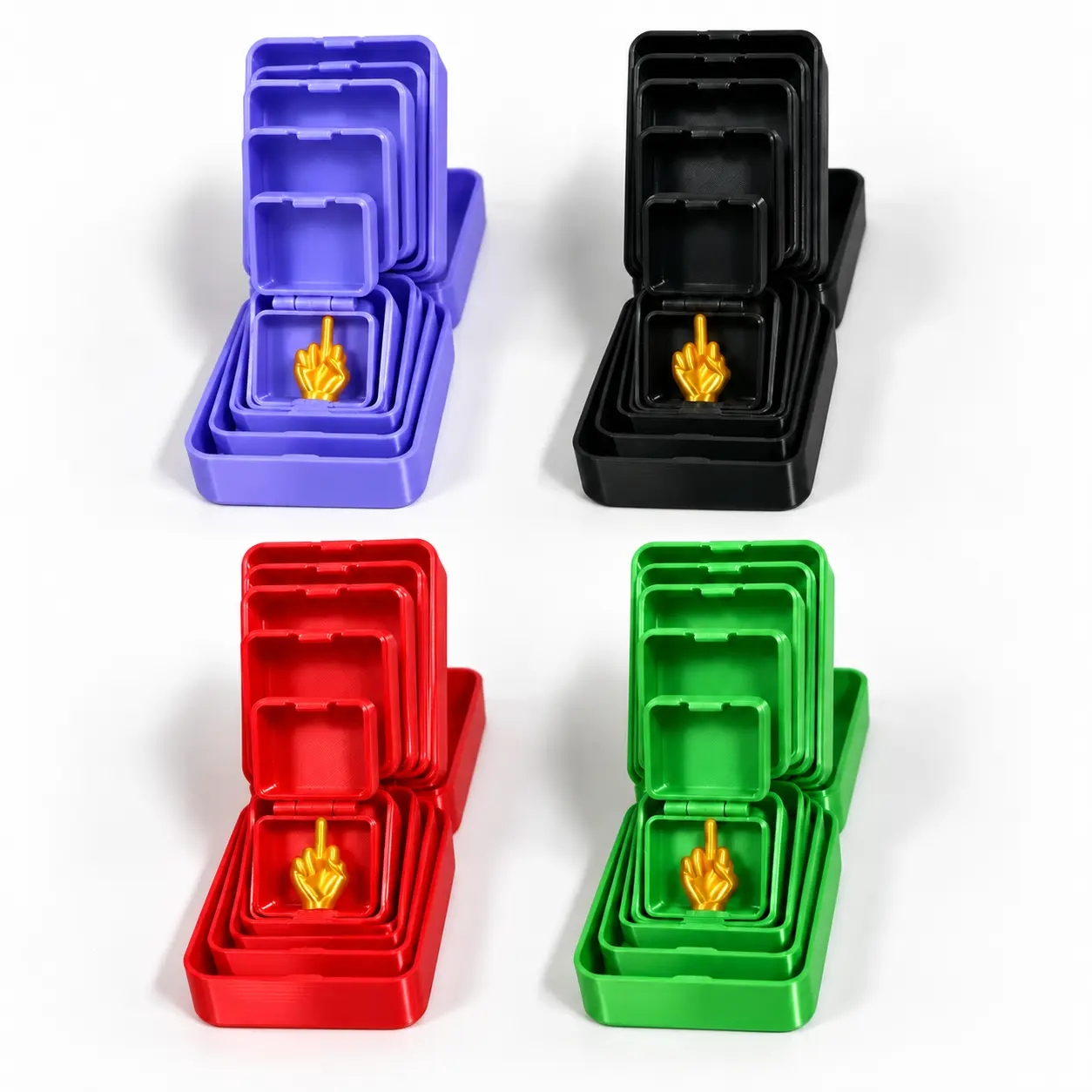 Never-Ending Gift Boxes , Box Inside a Box with Middle Finger Surprise,Reusable Prank Gift Boxes with 6 Layer, Funny Gag Gift for Friends& Teens, Birthdays Halloween&Christmas Funny Party Gift