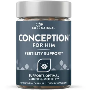 Eu Natural Conception For Him – Fertility Supplements for Men, Male Fertility Booster & Prenatal – Optimal Sperm Count, Motility, Strength – Ashwagandha, Folate, Folic Acid, Magnesium & Zinc Healthy Dietary Fitness