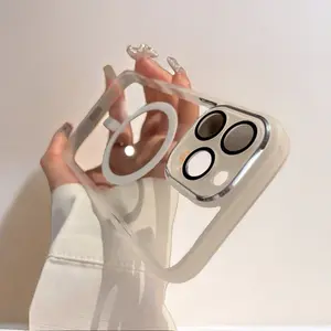 Suitable for iPhone 15promax phone case with built-in lens film, iPhone14 dust net, anti-slip strip protective case 13 xcx02