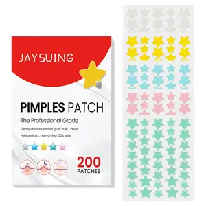 200 Patches Pimple Patches for Face, Hydrocolloid Acne Patches, Star Pimple Patches Cute,Colorful Spot Stickers, Star and moon Skincare Clear Skincare Clear Pack Peel