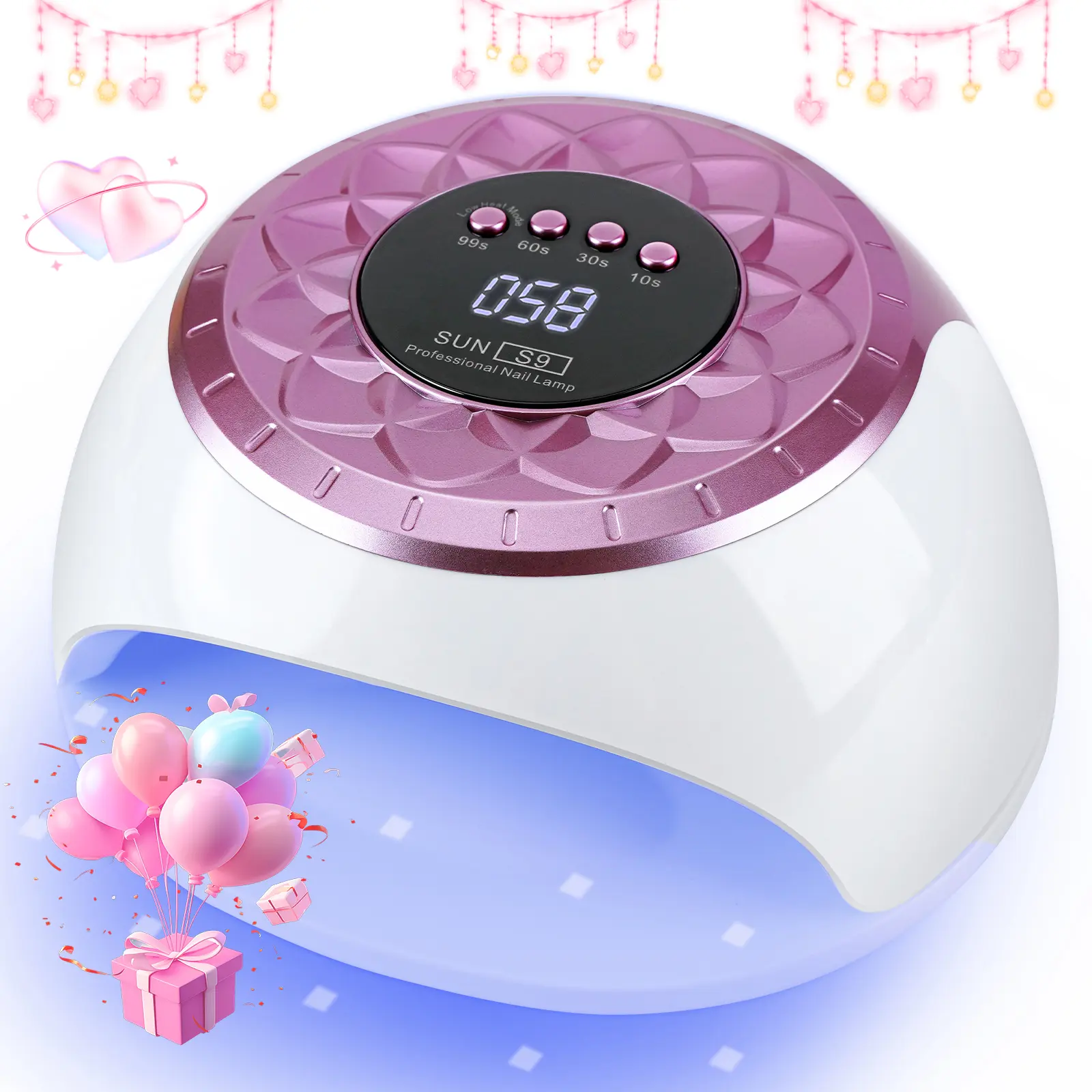 LKE UV LED Nail Lamp, Nails Dryer for Gel Nail Polish, Fast Curing with Automatic Sensor 4 Timers and LCD Display Gift for Women and Girls
