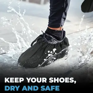 Reusable Non-Slip Shoe & Boot Covers (4 Pack / 2 Pairs) – Waterproof, Eco-Friendly, XL Fit – Indoor & Outdoor Protection for Professionals