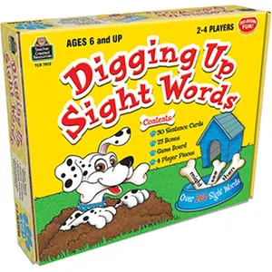 212 MAIN Digging Up Sight Words Game - Educational Gaming Activity, Learning Tool for Word Learning, 6+ Age Kids