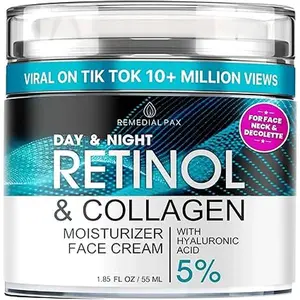 Retinol Collagen Skincare Moisturizer, Press-on Retinol Serum Cream, Hydrating Nourishing Face Lotion for Women & Men, Back To School Summer Essentials,  Women's Personal Care Products Hyaluronic Anti Aging Radiant Evening Gentle Hyaluronic Acid